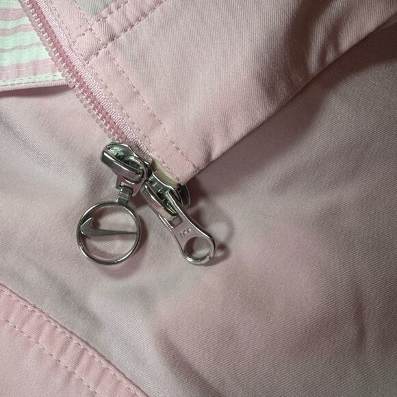 Nike light Pink & white Hooded Vest zip front Ladies size Medium Hoodie - Picture 4 of 4